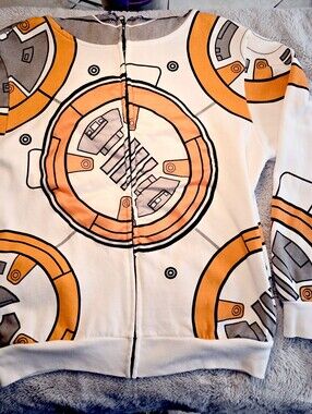Kids/Small Woman Star Wars White and Orange Apparel Lightweight Hoodie